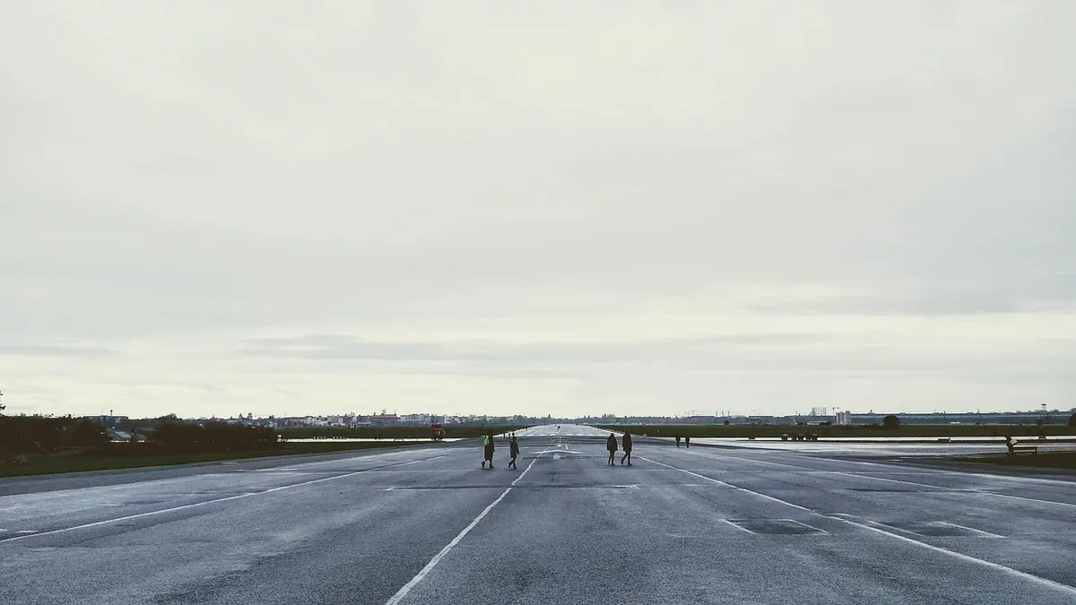 An old runway at Tempelhofer Feld, Berlin