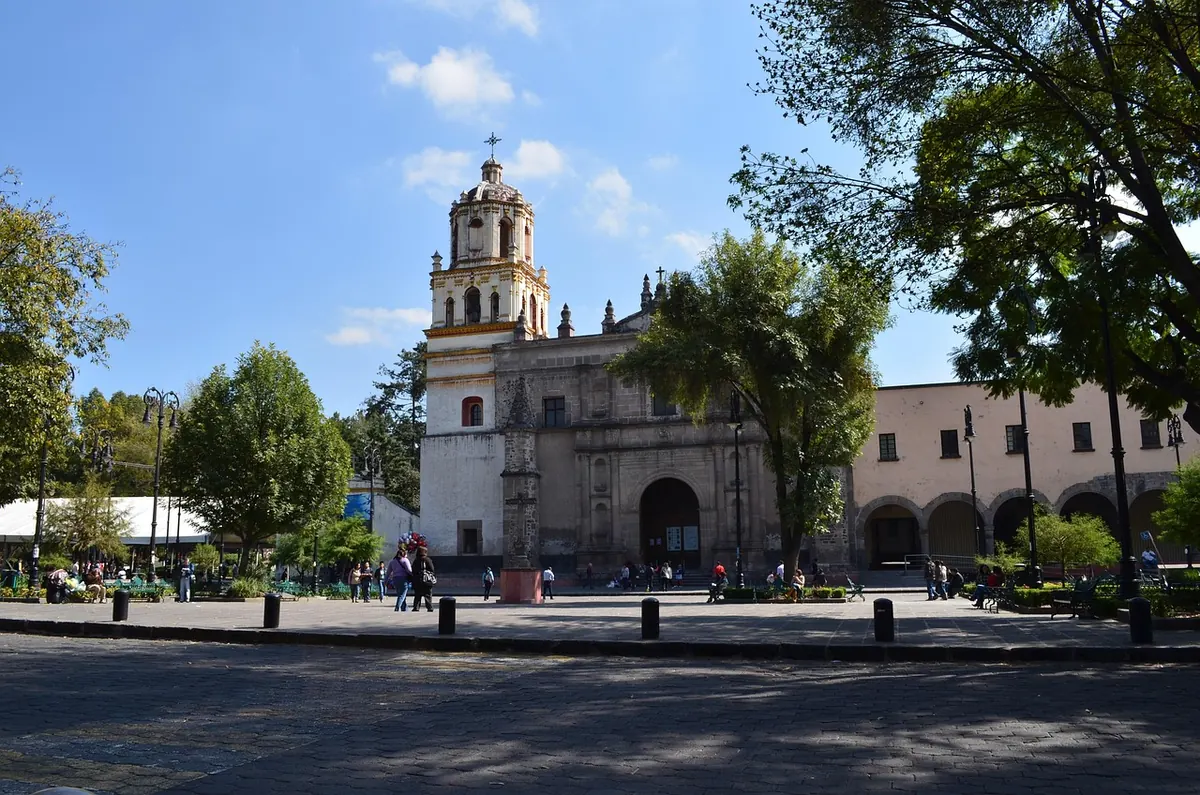 A church in Coyoacán, Mexico City