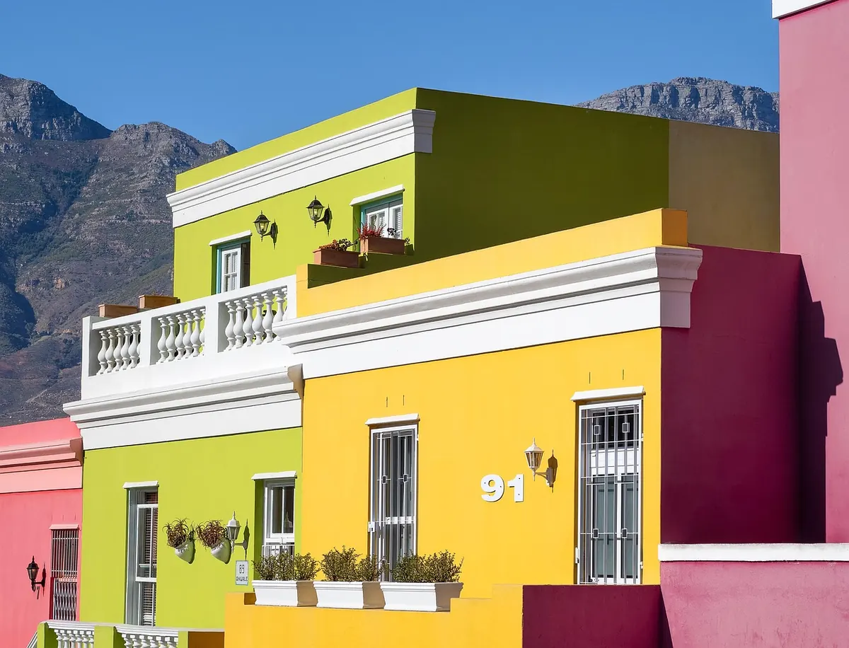 Painted houses in Bo-Kaap, Cape Town
