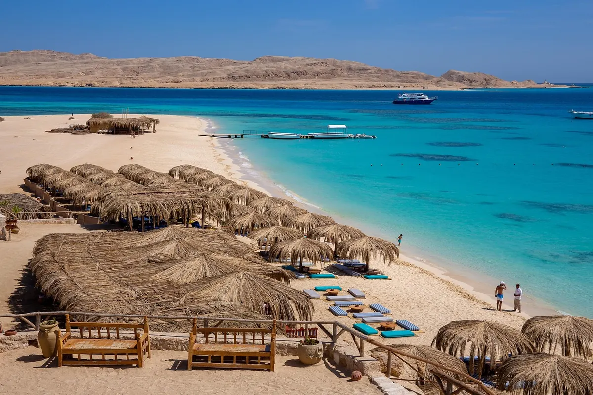 The beach at Mahmya on Giftun Kebir
