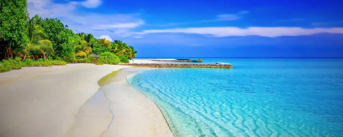 White sand and turquoise water