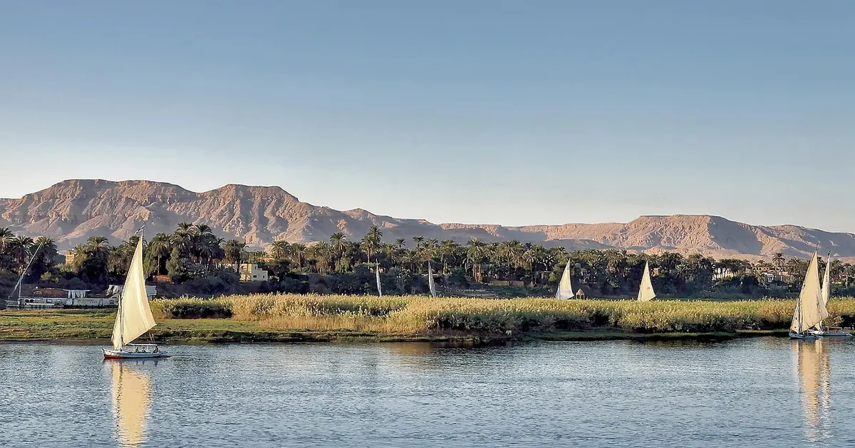 Feluccas on the Nile at Luxor