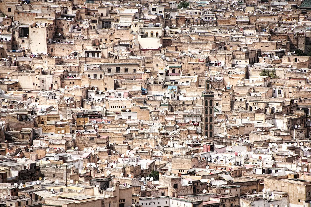 The rooftops of the Fez medina