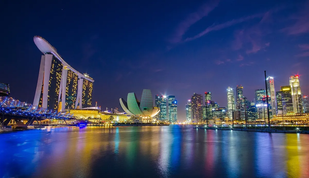 Marina Bay skyline at night