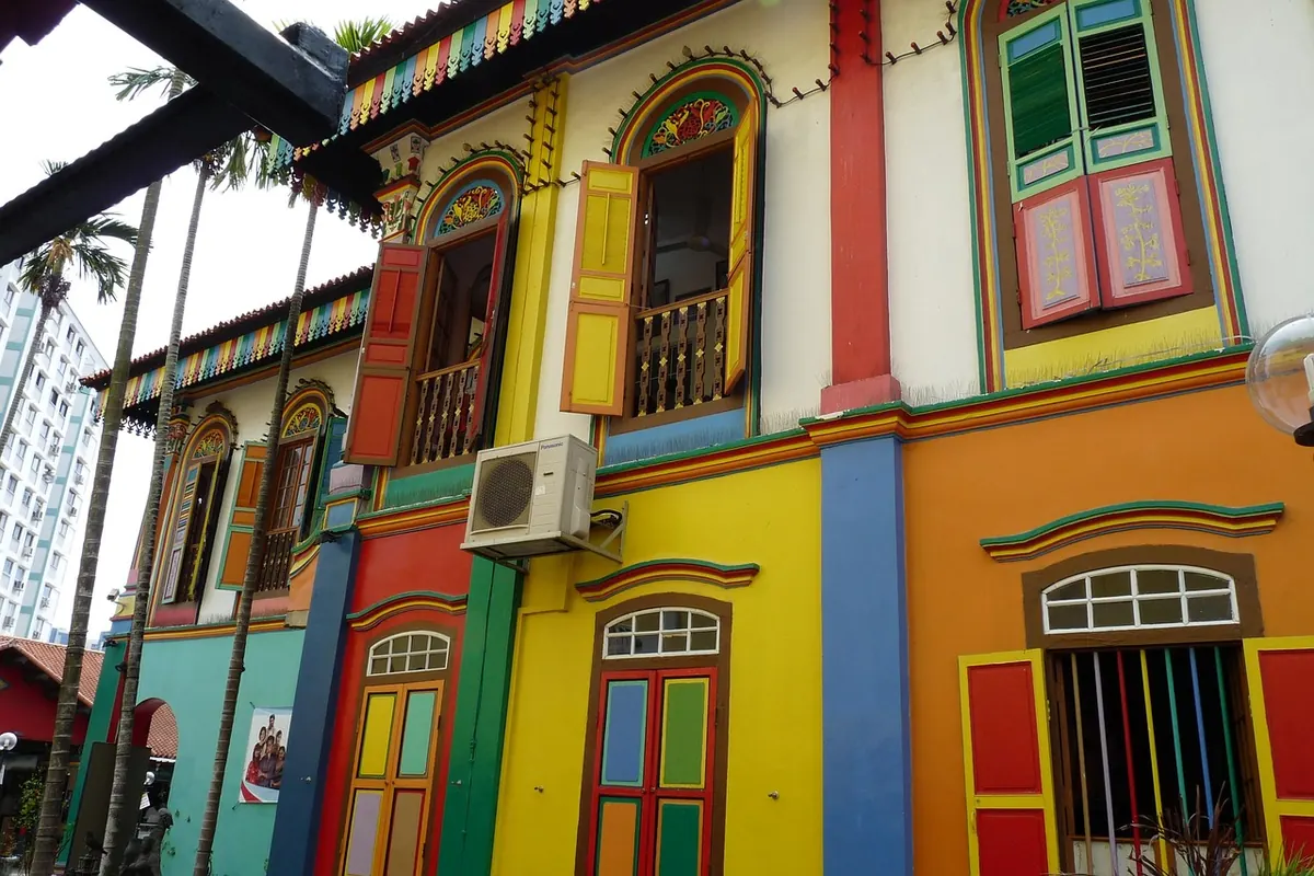 Colourful shophouses in Little India