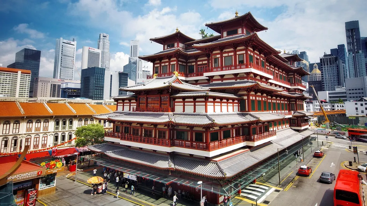The Buddha Tooth Relic Temple in Chinatown