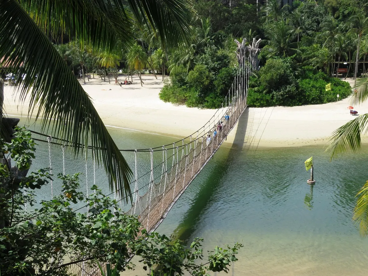 A beach on Sentosa Island