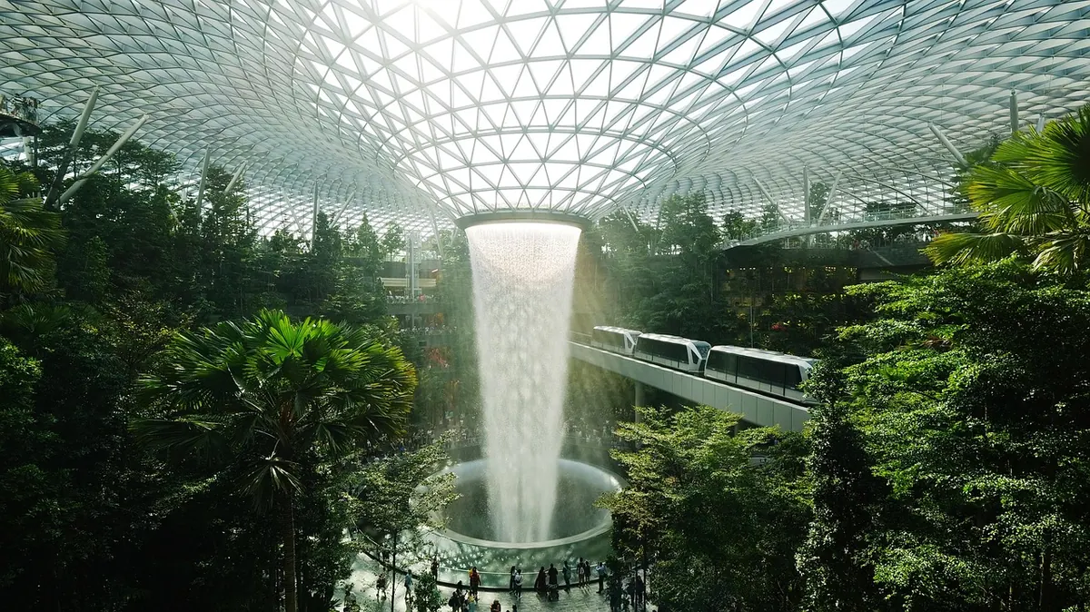 The Rain Vortex at Jewel Changi Airport
