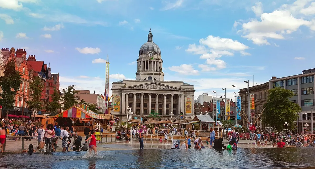 The Council House and Old Market Square in Nottingham
