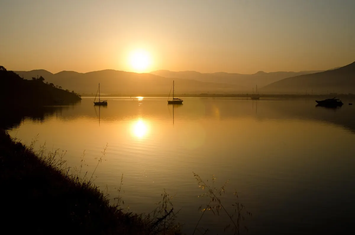 Sunrise over the bay at Fethiye