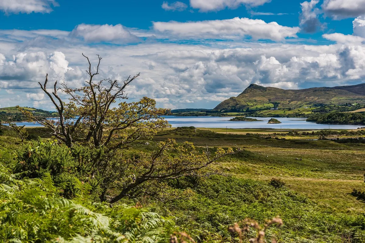 A lake and hills in Connemara
