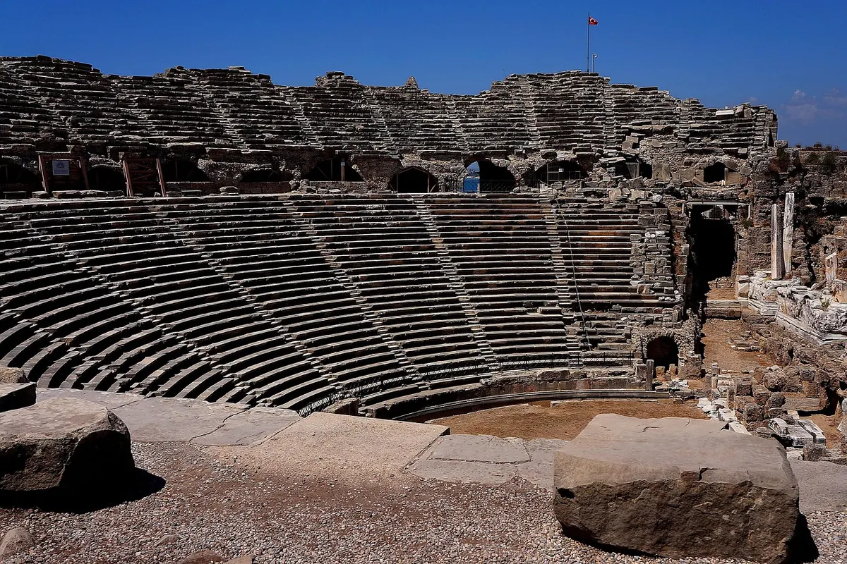 The ancient theatre at Side