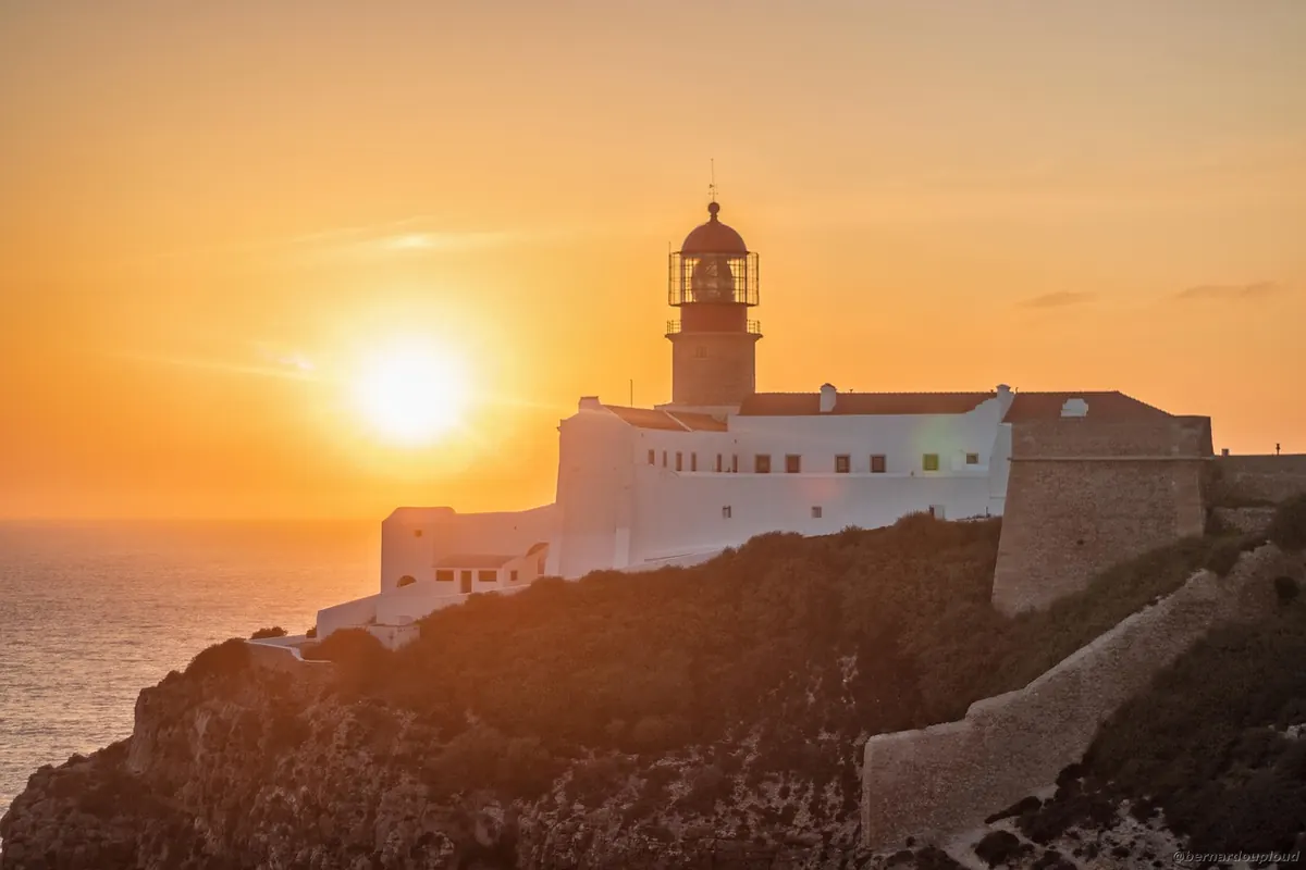 Sunset at the Cape St Vincent lighthouse