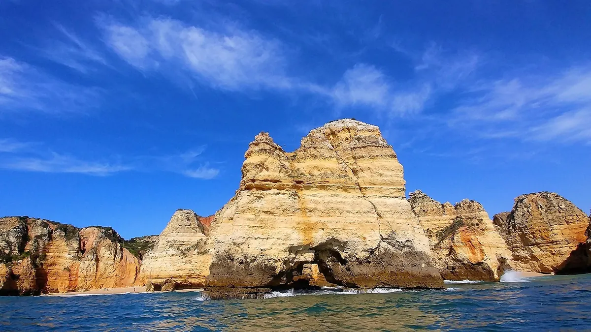 Rock formations off the coast at Lagos