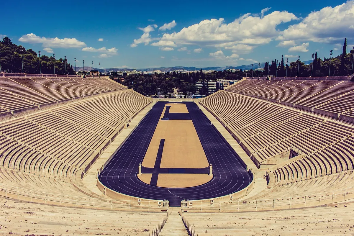 The marble Panathenaic Stadium in Athens