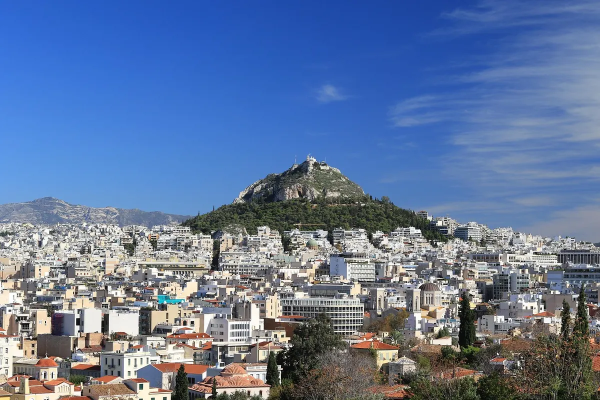 View over Athens from Lycabettus Hill