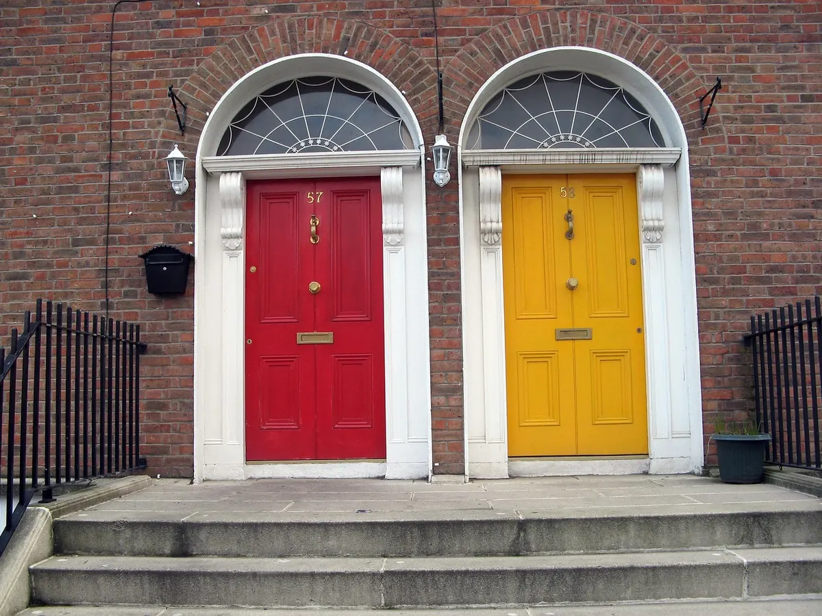 Colourful Georgian doors in Dublin