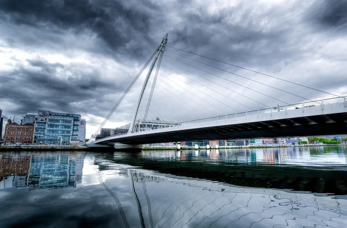 The Samuel Beckett Bridge in Dublin's docklands