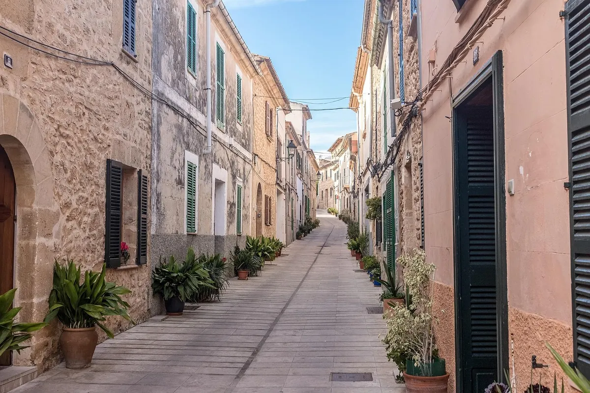 A lane in Alcúdia's walled old town