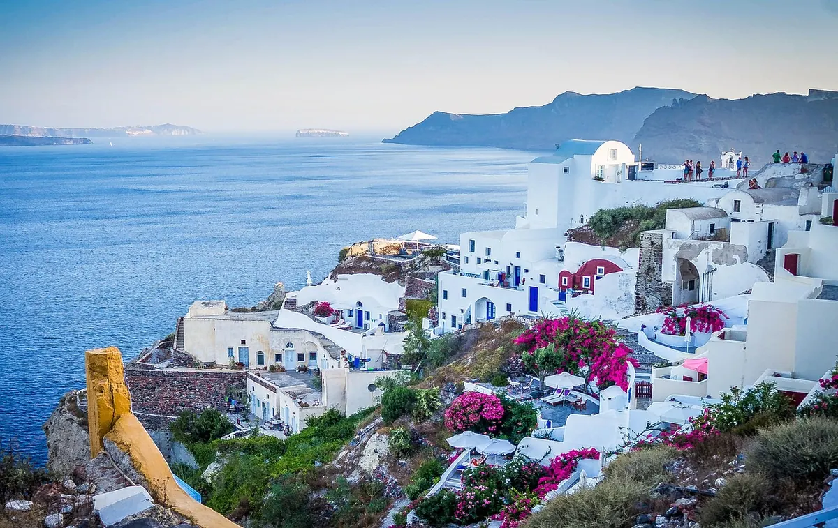 Whitewashed houses in Santorini