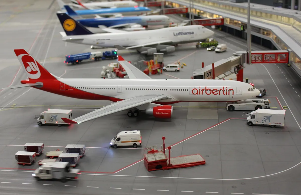 The miniature airport at Miniatur Wunderland