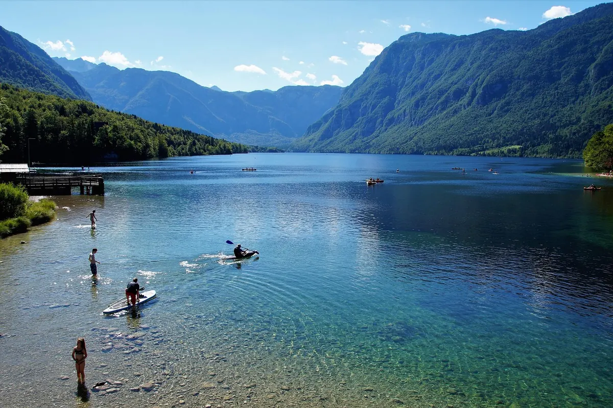 Lake Bohinj in the Julian Alps