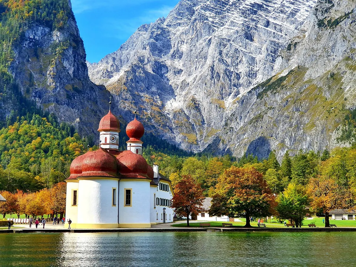 St Bartholomä chapel on the Königssee