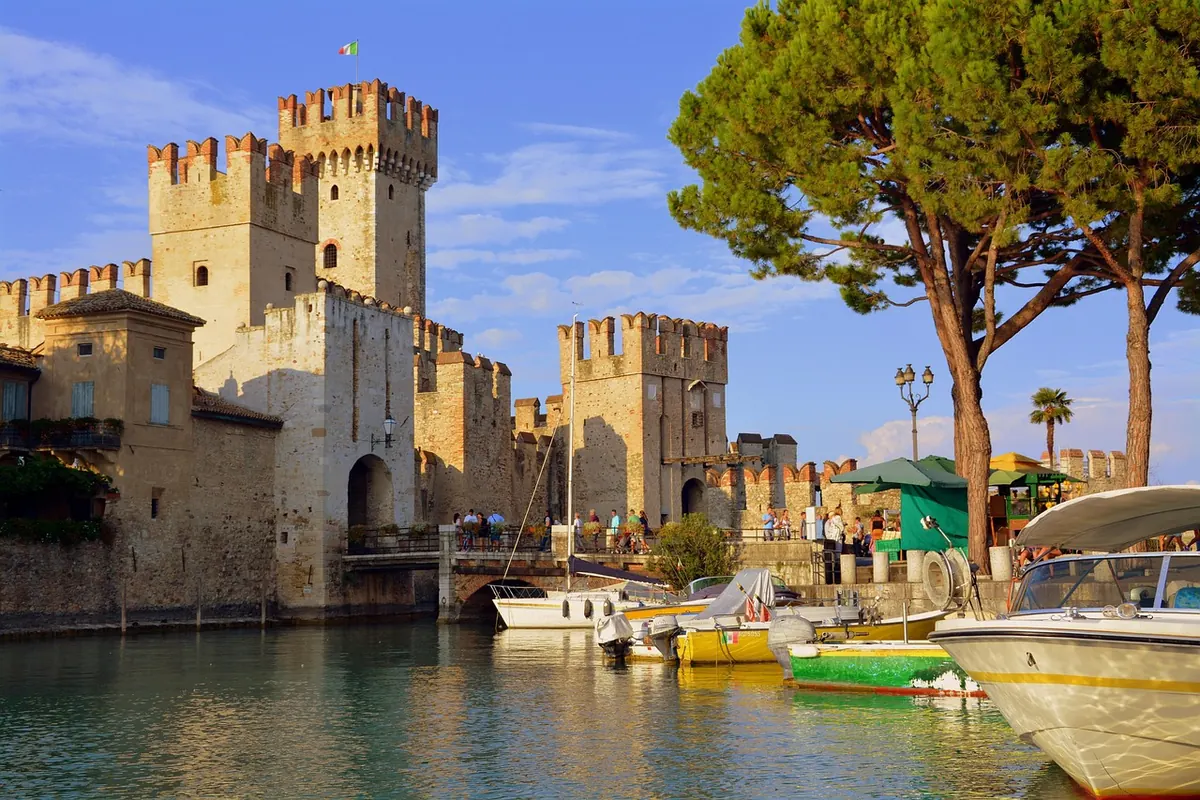Scaliger Castle in Sirmione on Lake Garda