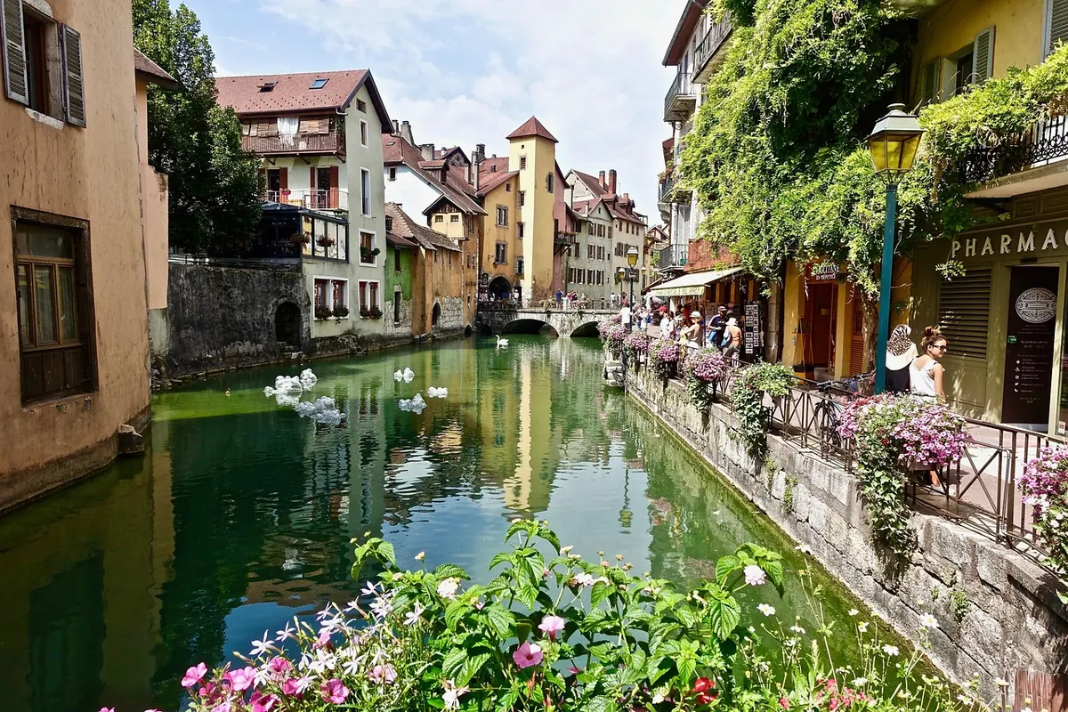 Canals in the old town of Annecy