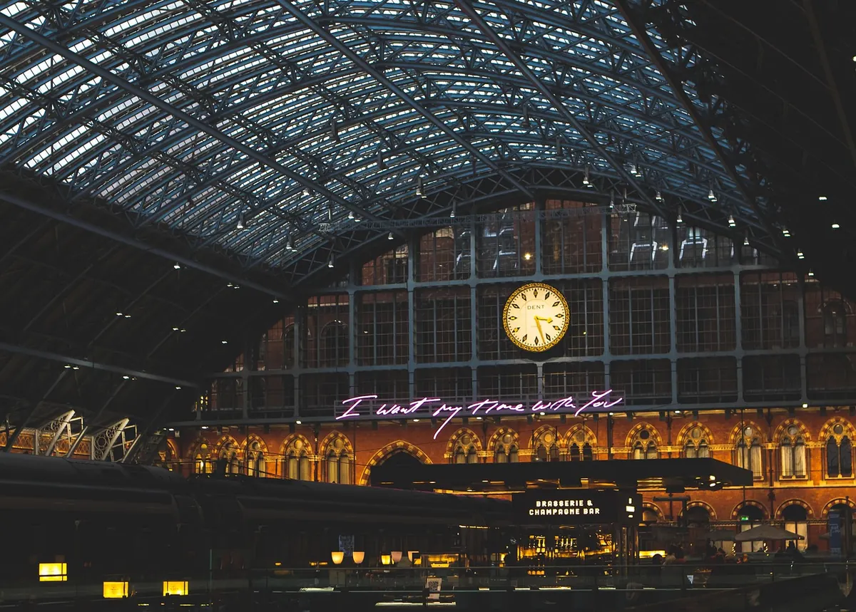 A grand European railway station