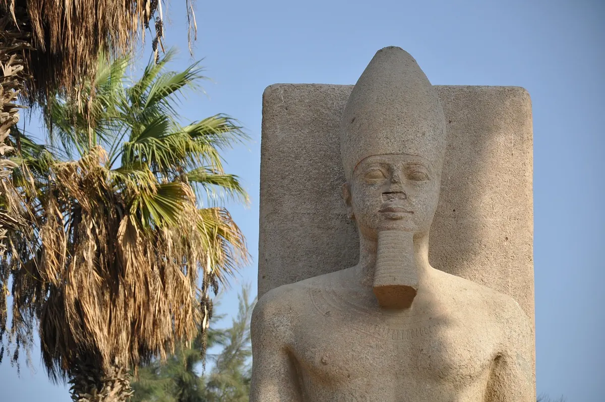 A statue of Ramesses II