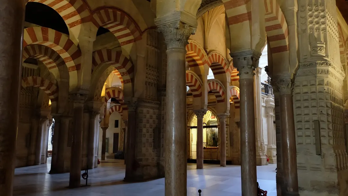 Arches inside the Mezquita of Córdoba