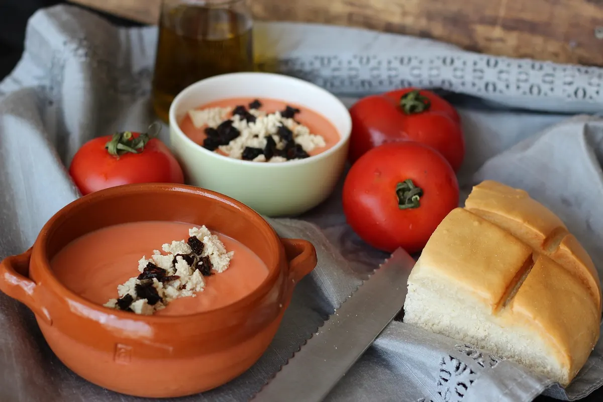 A bowl of salmorejo