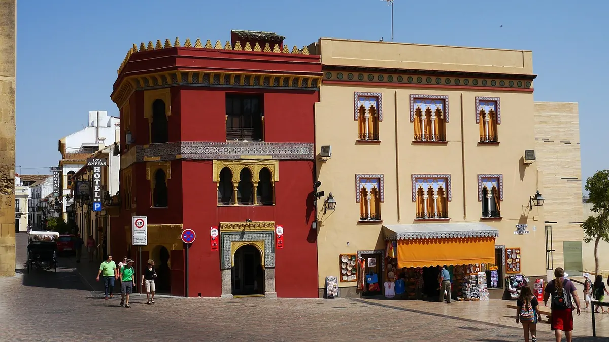 Colourful buildings in central Córdoba