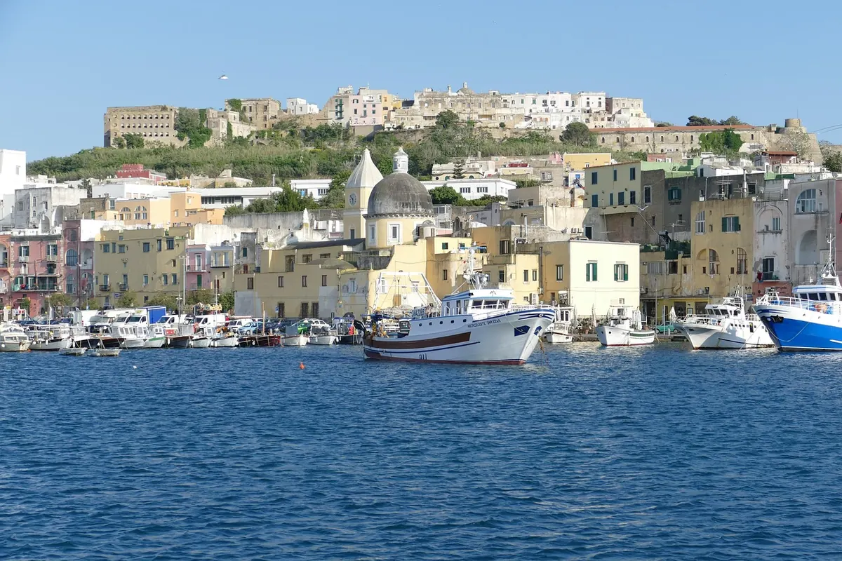 Pastel houses on Procida