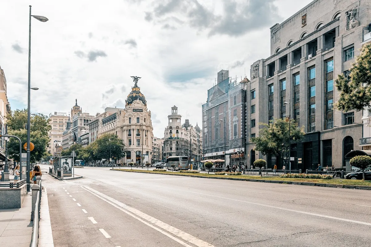 The Metropolis building on Calle de Alcalá, Madrid