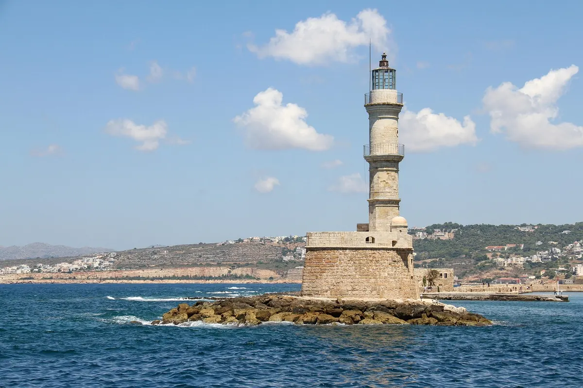 The lighthouse at Chania, Crete