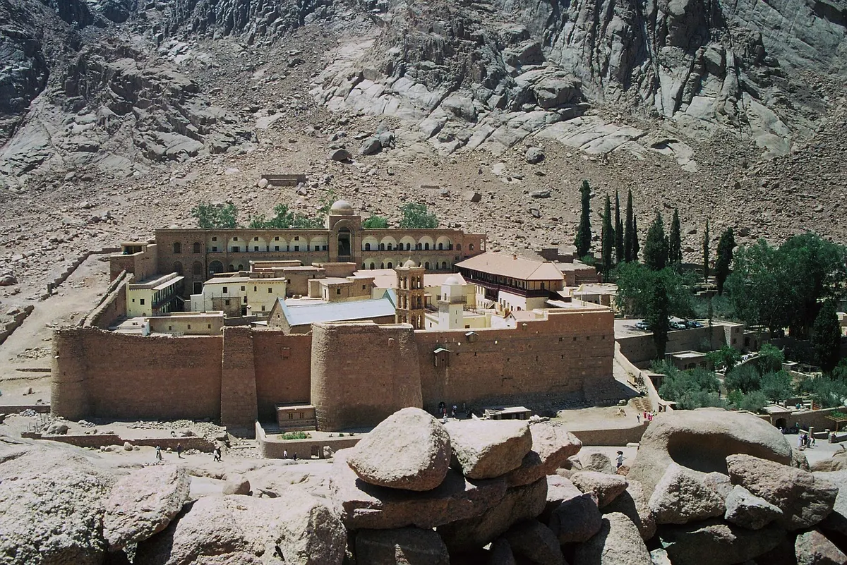 St Catherine's Monastery below the mountains of Sinai