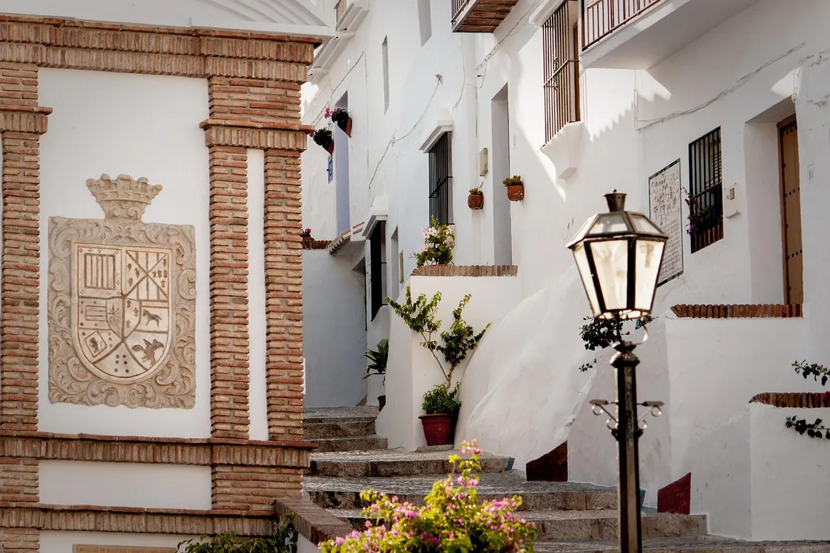 A whitewashed lane in an Andalusian village