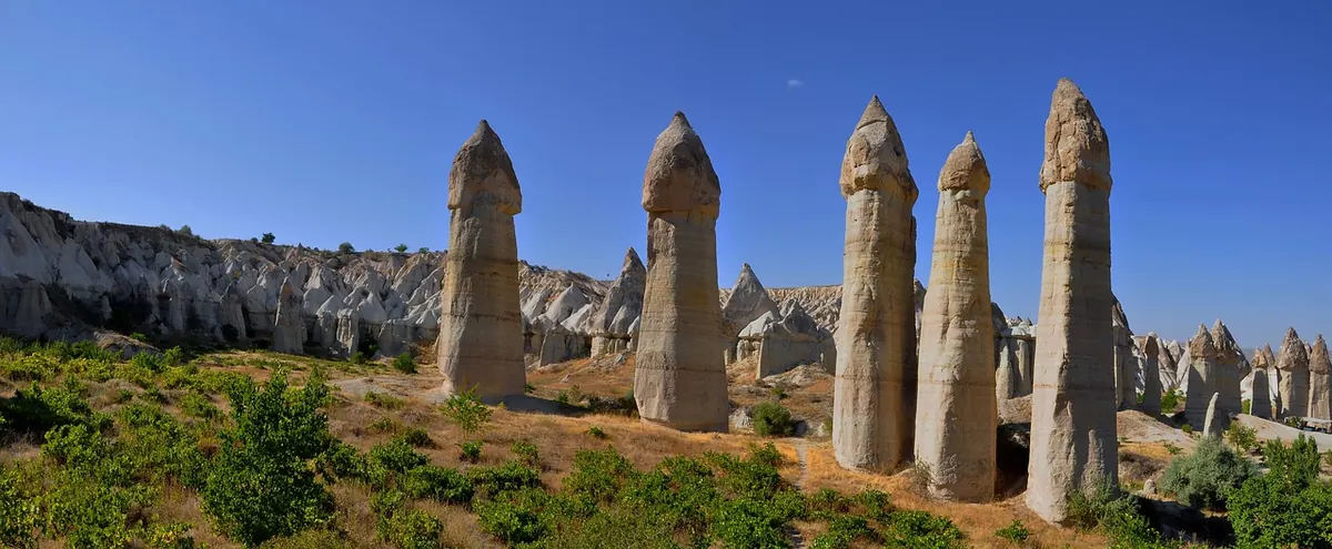 Rock pillars in Love Valley