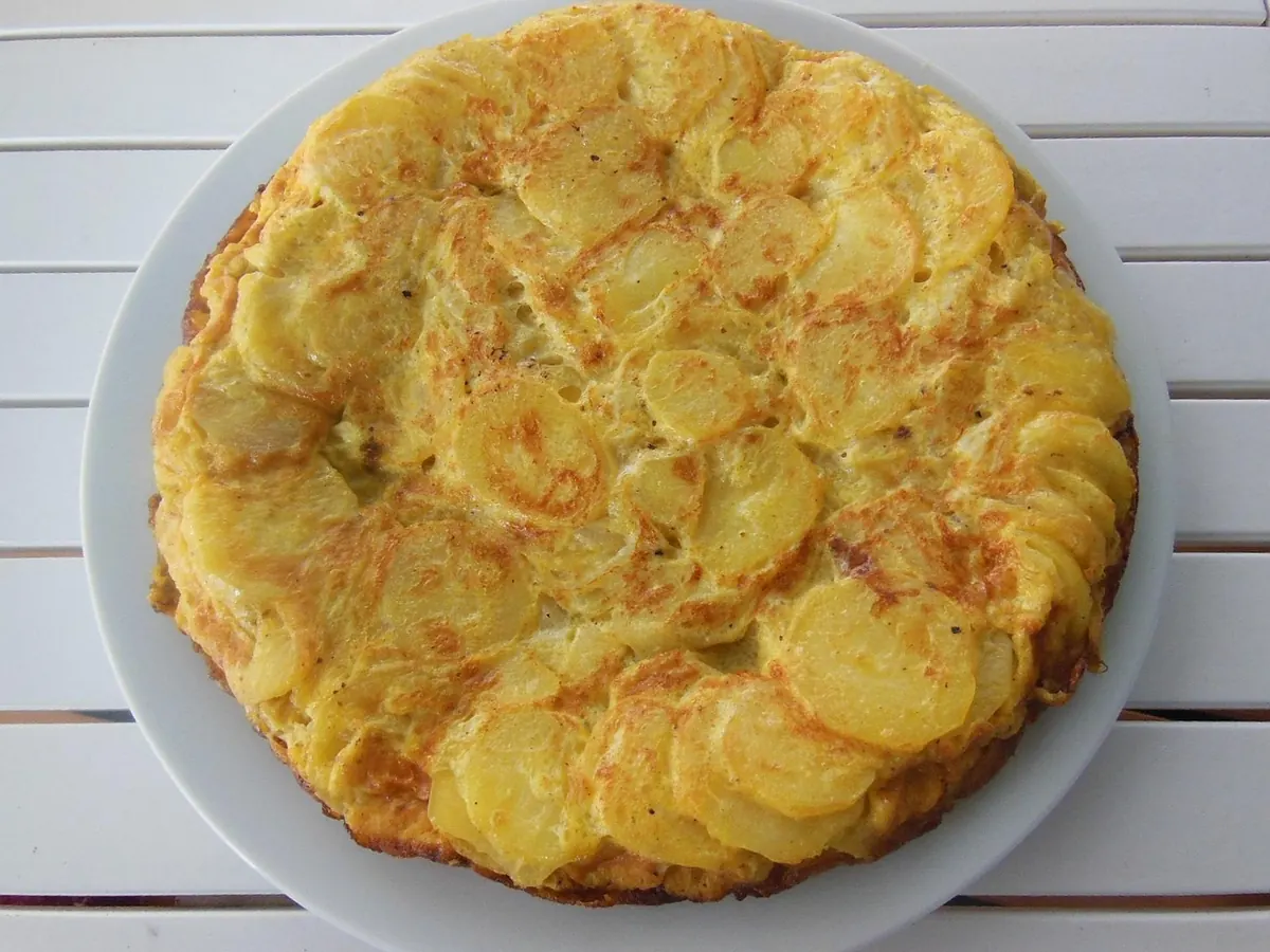 A Spanish potato tortilla