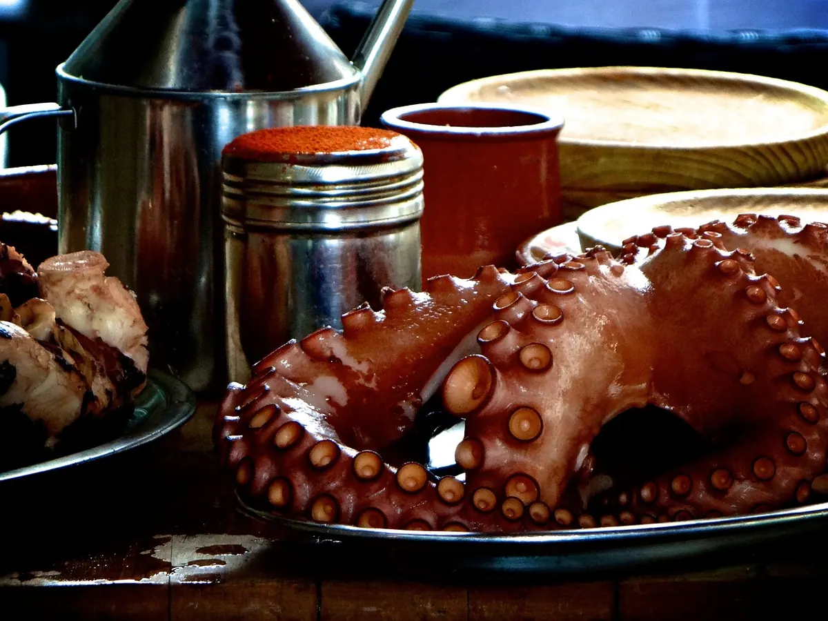 Octopus with paprika and olive oil
