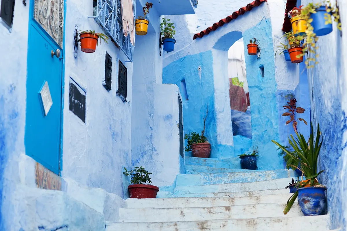 Blue stairs in Chefchaouen