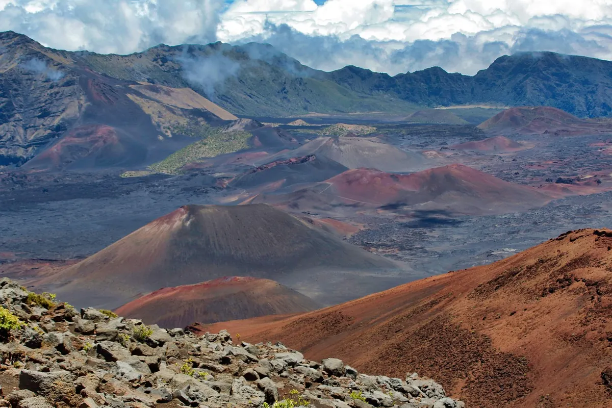 The summit crater of Haleakalā on Maui
