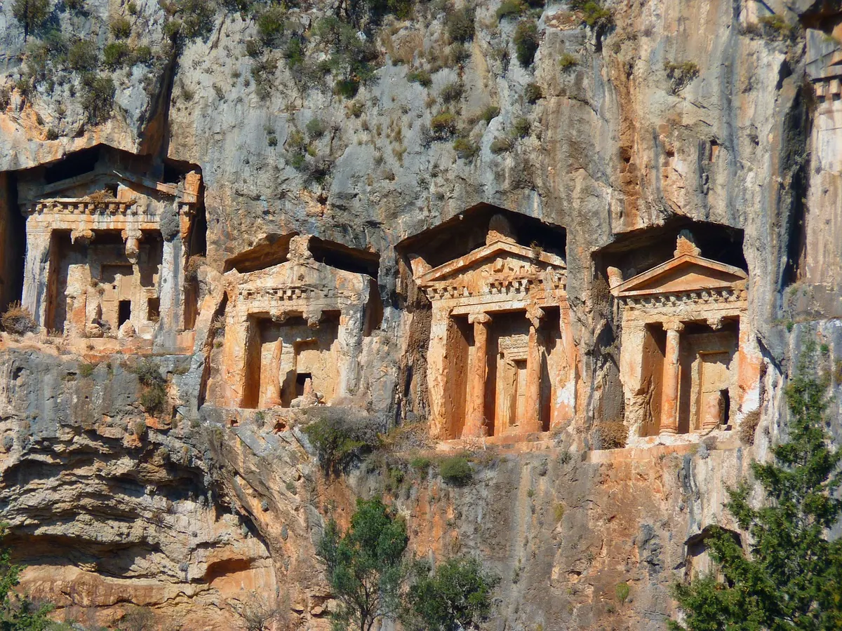 Lycian rock tombs at Dalyan
