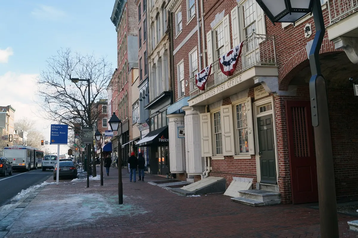 A street in Philadelphia's historic Old City