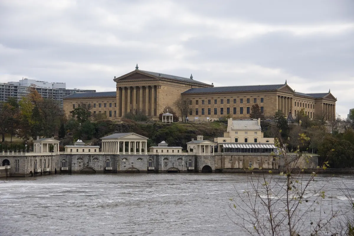 The Philadelphia Museum of Art above the Schuylkill River