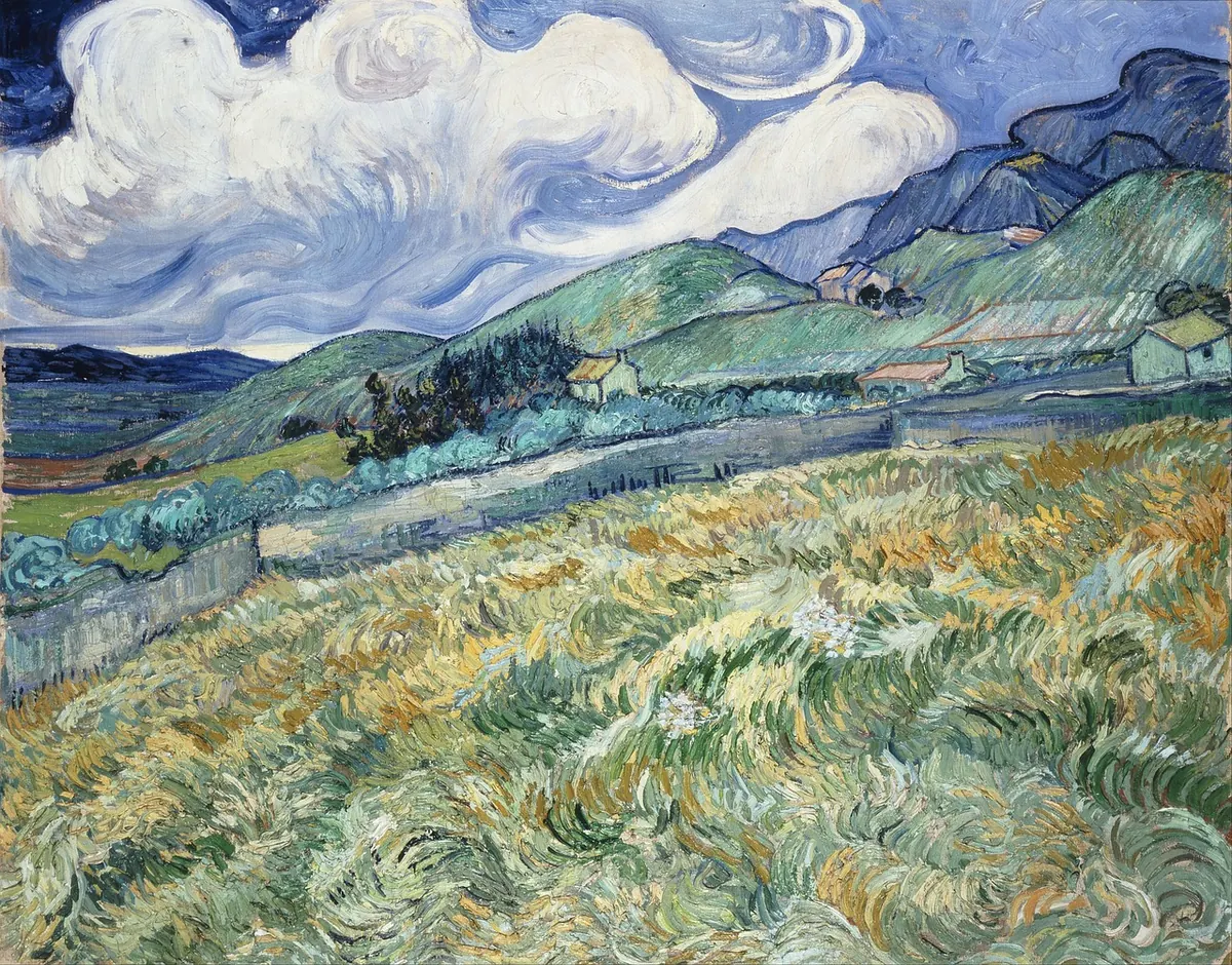 A landscape painting by Vincent van Gogh