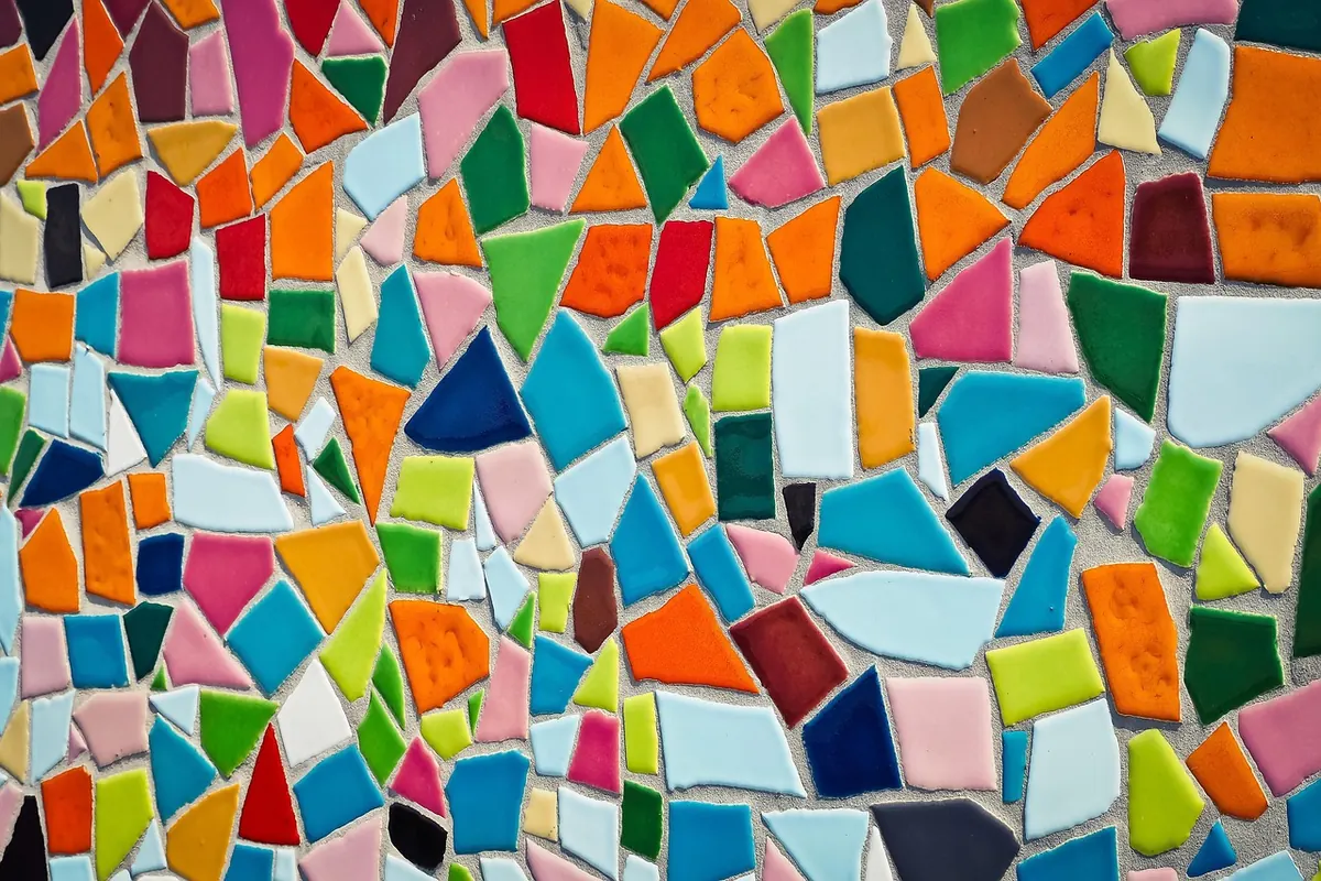 Colourful mosaic tiles