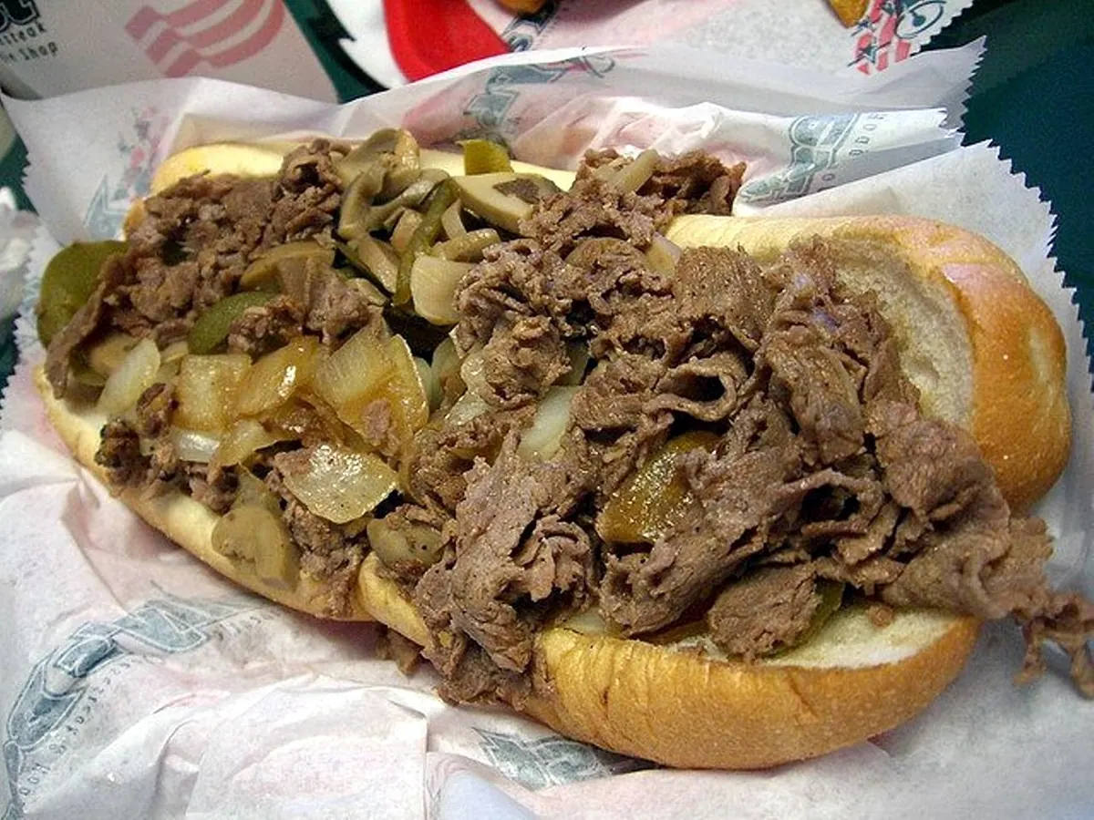 A Philly cheesesteak